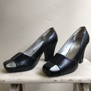 Black leather heels only worn a few times